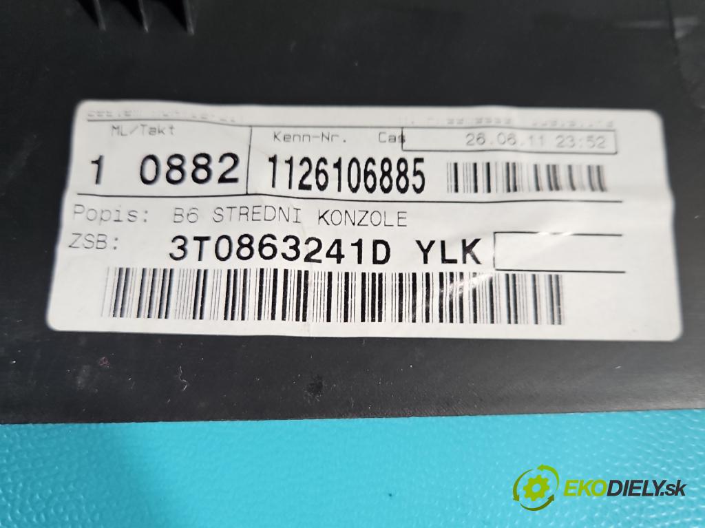 Skoda Superb II 2008-2015 2.0 TDI 140 HP manual 103 kW 1968 cm3 4- operadlo 3T0863241D (Lakťové opierky)