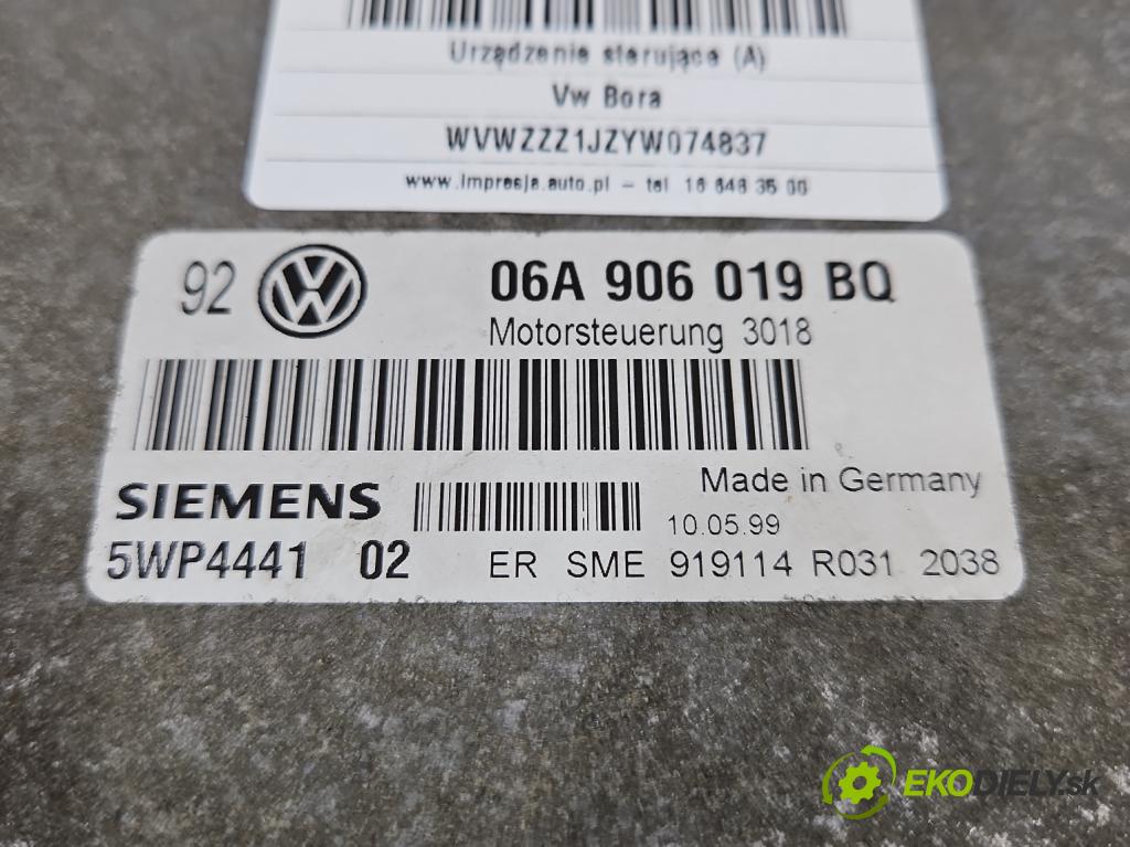 Vw Bora 1.6 8v sr 101 hp manual 74 kW 1595 cm3 4- řídící jednotka motoru 06A906019BQ