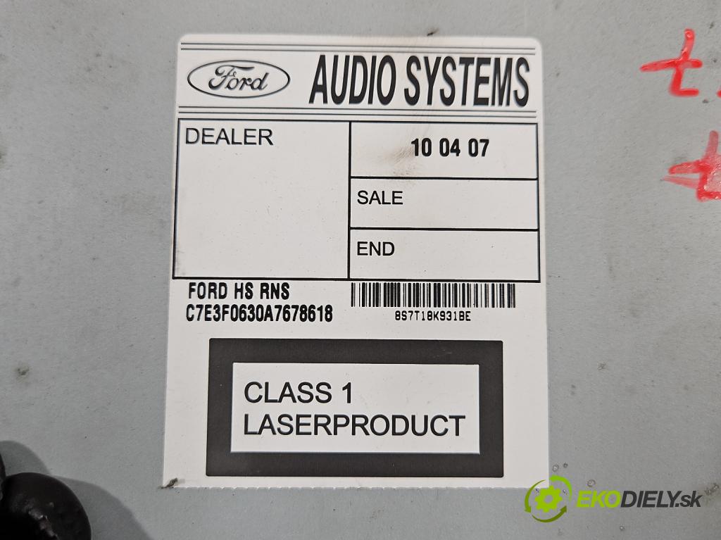 Ford Galaxy Mk2 2006-2015 2.0 16V 145 HP manual 107 kW 1999 cm3 5- Radio originál BS7T18K931BE