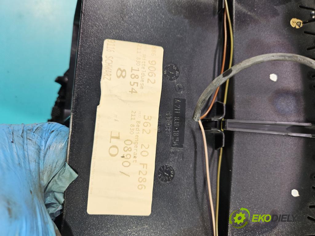 Mercedes E W211 2002-2009 1.8 kompressor 163 HP automatic 120 kW 1796 cm3 4- Mřížka: kúrenia stredová A2118301854 (Mriežky kúrenia (fukáre))