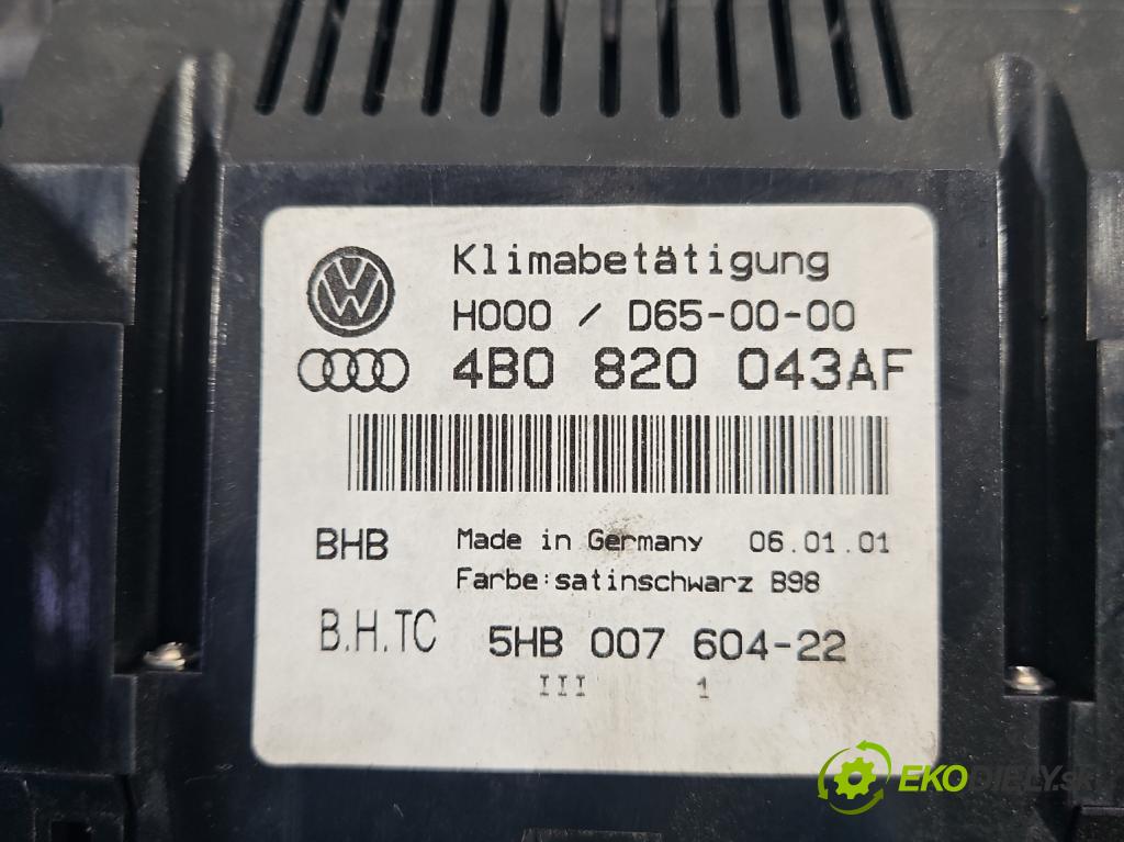 Audi A6 C5 1997-2004 2.4 V6 165 HP automatic 121 kW 2393 cm3 4- panel kúrenia 4B0820043AF