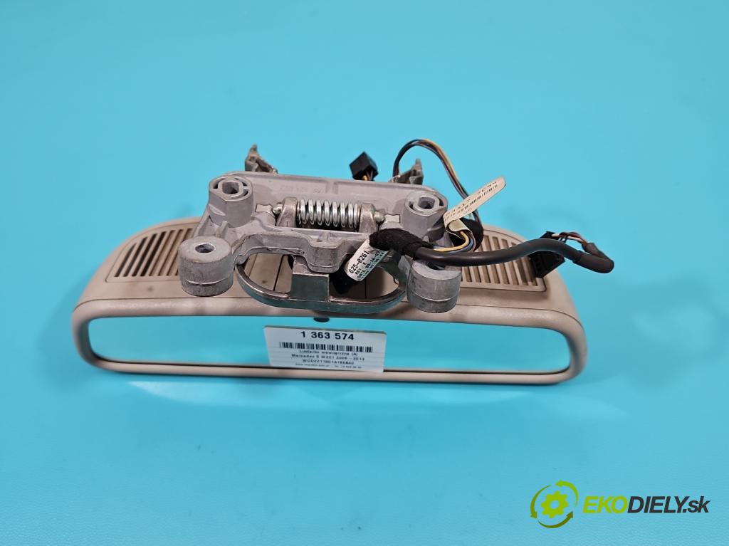 Mercedes S W221 2005-2013 3.0 CDI 235 hp automatic 173 kW 2987 cm3 4- zpětné zrcátko vnitřní  (Světla vnitřní)