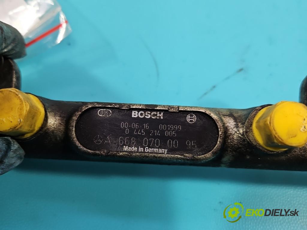 Mercedes A W168 1997-2004 1.7 cdi 90 HP manual 66 kW 1689 cm3 5- lišta vstrekovacia 0445214005 (Vstrekovacie lišty)