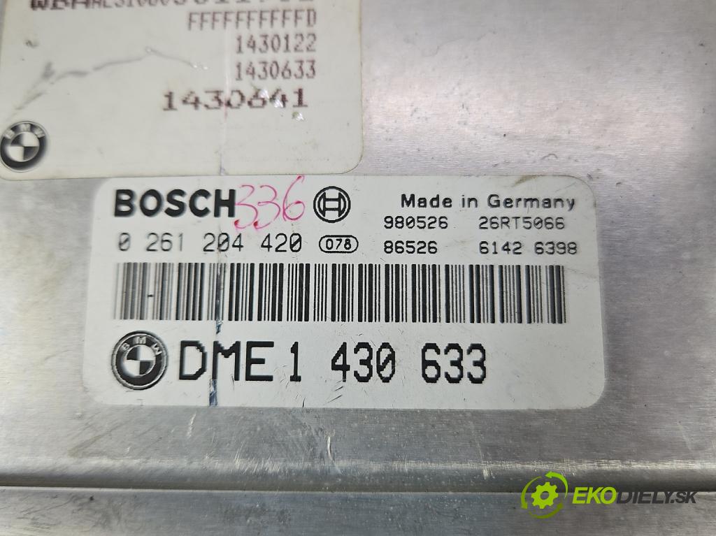 Bmw 3 E46 1998-2007 1.9b 118 hp manual 87 kW 1895 cm3 4- řídící jednotka motoru 0261204420