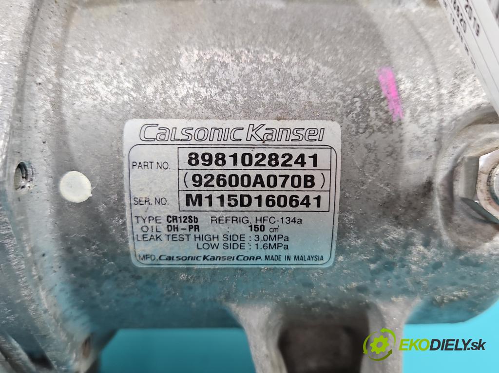 Isuzu D-Max II 2011-2019 2.5 crdi 163 HP automatic 120 kW 2499 cm3 5- čerpadlo klimatizácie 8981028241
