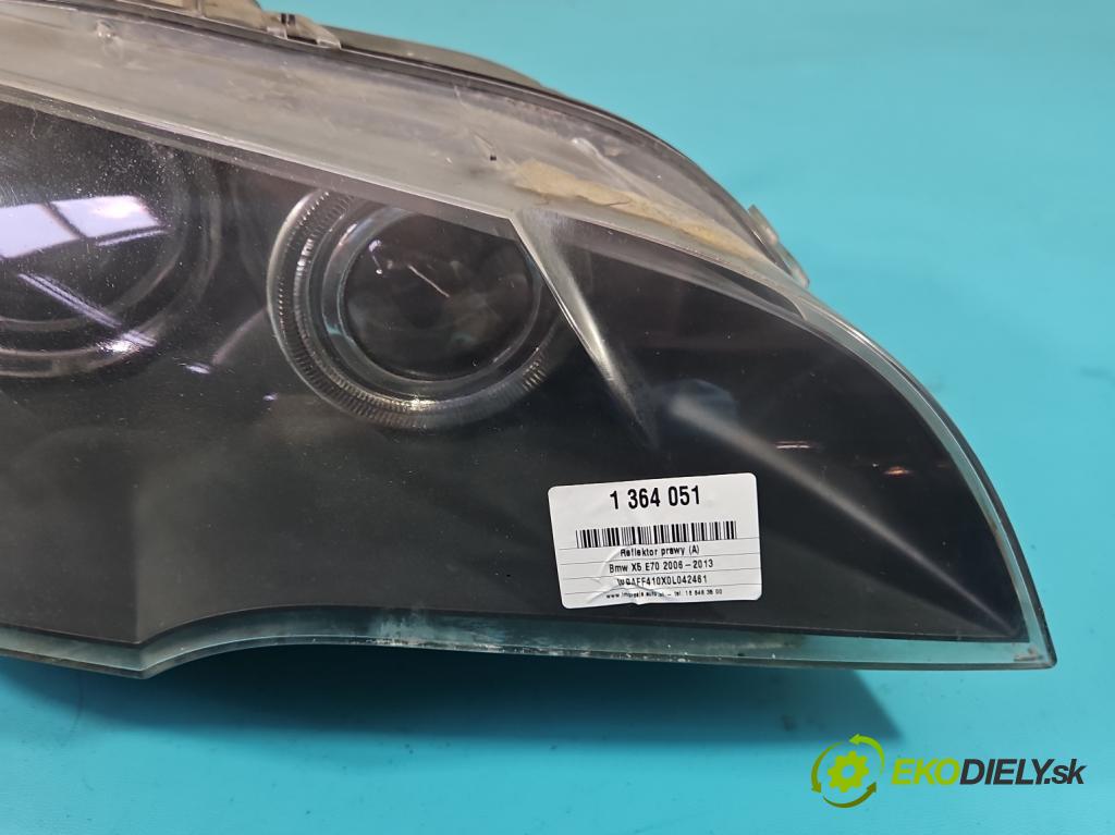 Bmw X5 E70 2006-2013 3.0d 235 HP automatic 173 kW 2993 cm3 5- Reflektor: pravý 7158930 (Pravé)