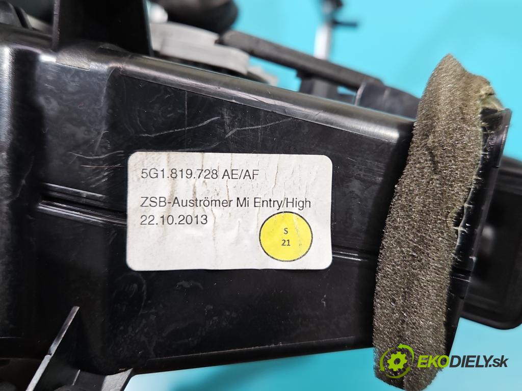 Vw Golf VII 2012-2020 1.6 tdi 105 HP automatic 77 kW 1598 cm3 5- Mřížka: kúrenia stredová 5G1819728AC (Mriežky kúrenia (fukáre))