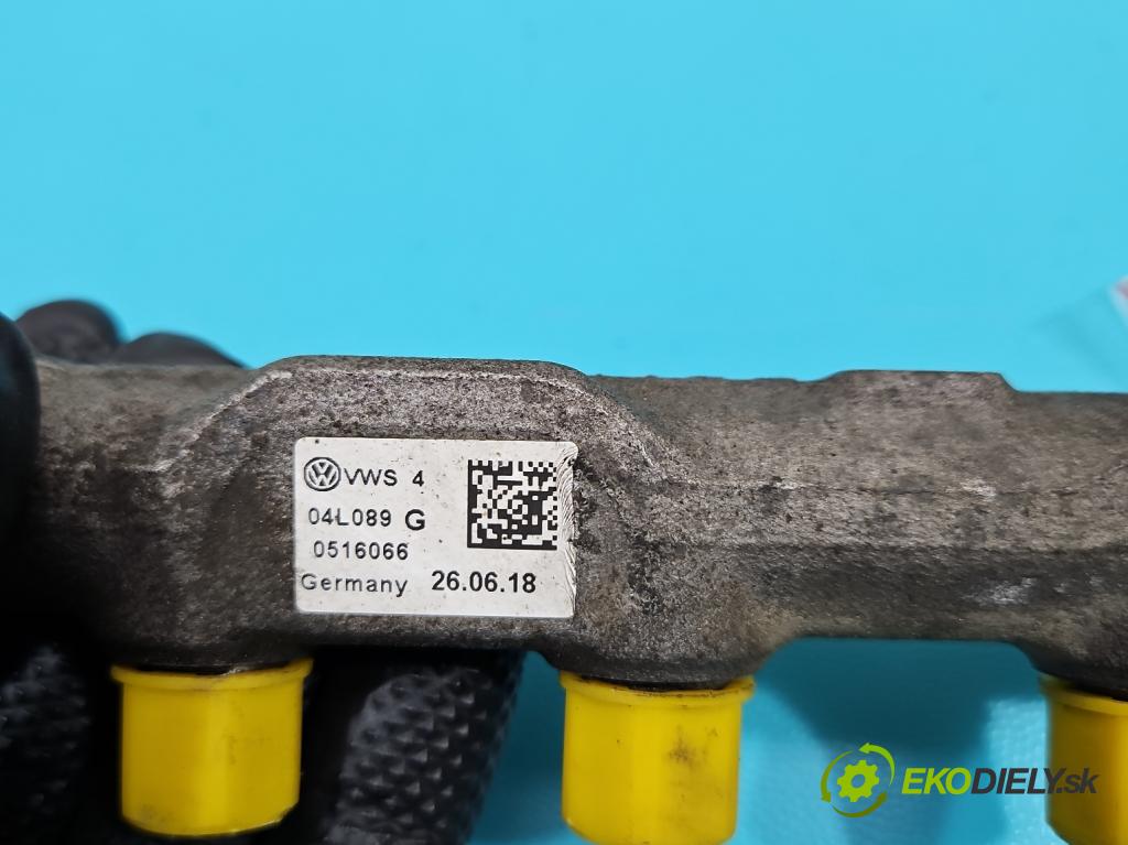 Vw Caddy III 2K 2003-2020 2.0 tdi 102 HP manual 75 kW 1968 cm3 5- lišta vstrekovacia 04L089G (Vstrekovacie lišty)