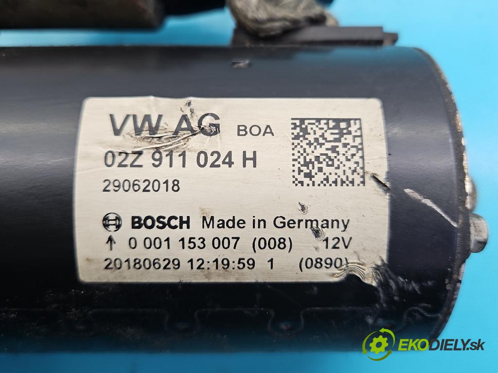 Vw Caddy III 2K 2003-2020 2.0 tdi 102 HP manual 75 kW 1968 cm3 5- štartér 02Z911024H (Štartéry)