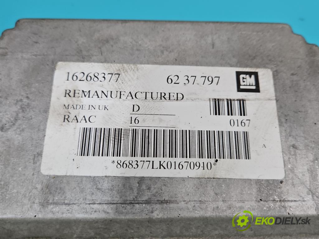 Opel Astra II 1998-2009 1.6 75 hp manual 55 kW 1598 cm3 3- řídící jednotka motoru 16268377