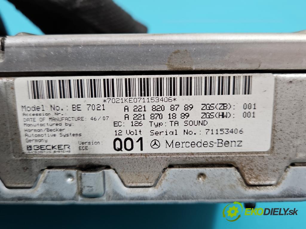 Mercedes S W221 2005-2013 3.0 CDI 235 HP automatic 173 kW 2987 cm3 4- Zesilovač: A2218208789 (Zosilňovače)