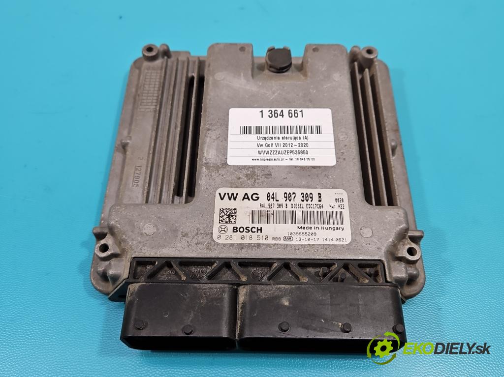 Vw Golf VII 2012-2020 1.6 tdi 105 hp automatic 77 kW 1598 cm3 5- řídící jednotka motoru 04L907309B