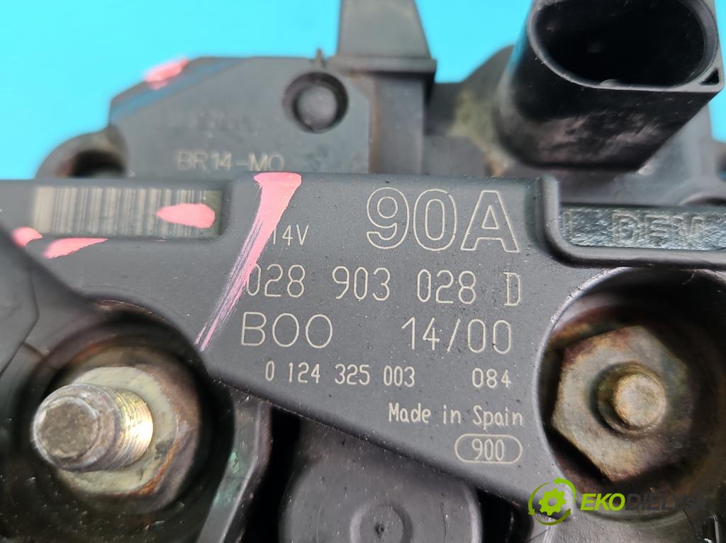 Seat Leon I 1999-2005 1.6 SR 101 hp manual 74 kW 1595 cm3 5- Alternator 028903028D (Alternátory)