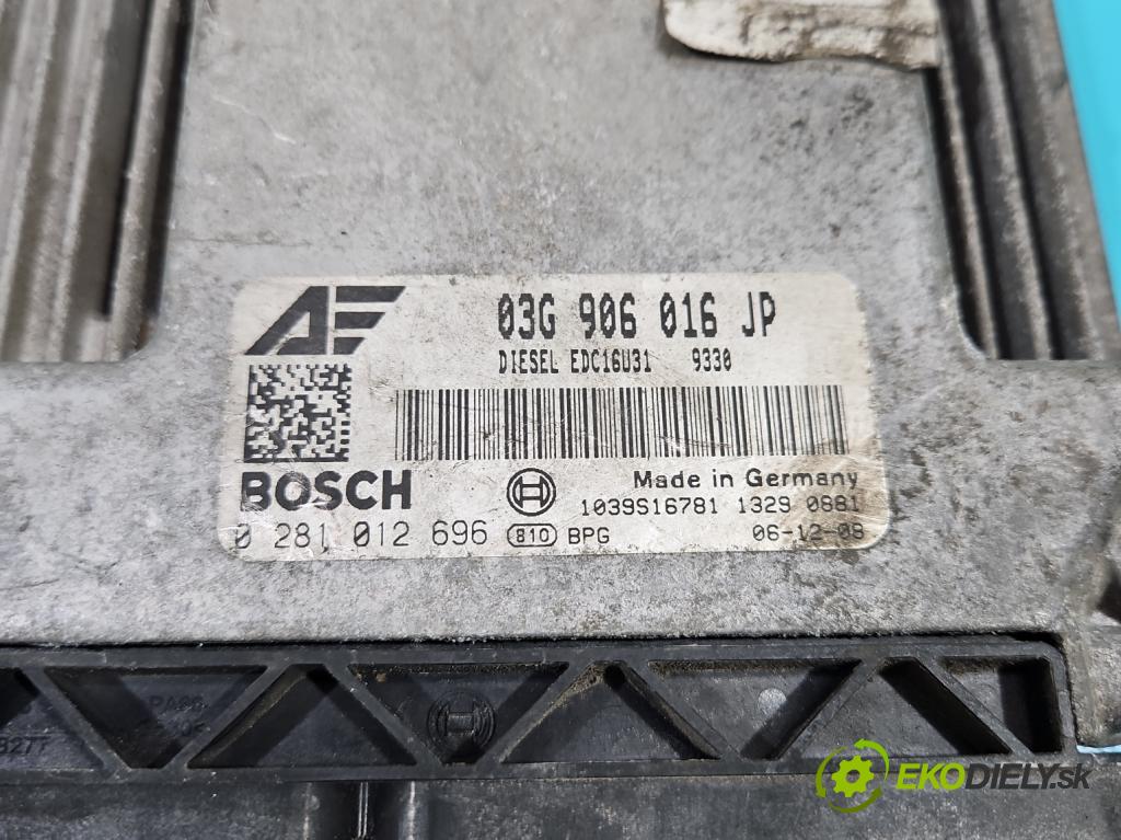 Seat Alhambra I 1996-2010 2.0 tdi 140 hp manual 103 kW 1968 cm3 5- řídící jednotka motoru 03G906016JP