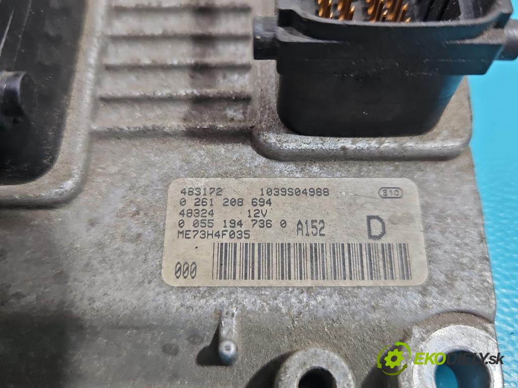 Fiat Stilo 1.4 16V 90 hp manual 66 kW 1368 cm3 5- řídící jednotka motoru 0261208694