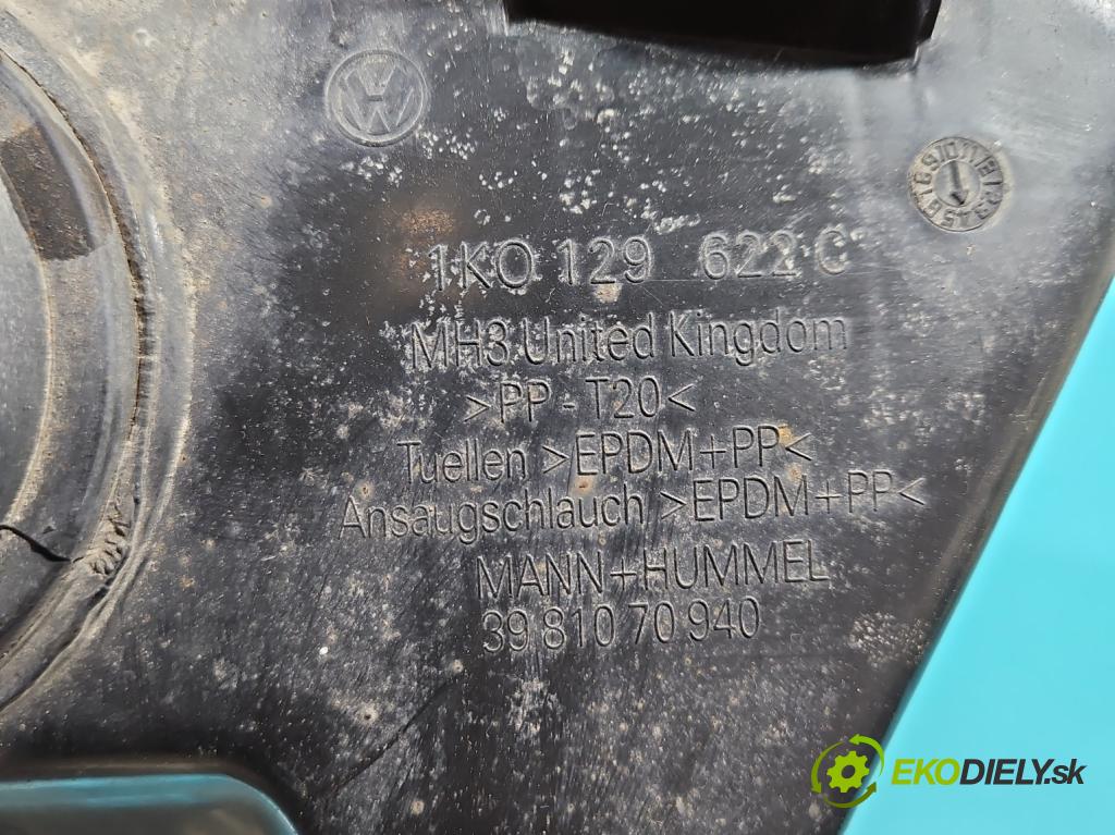 Audi A3 8P 2003-2012 1.6 SR 102 HP manual 75 kW 1595 cm3 3- obal filtra vzduchu 1K0129622C (Obaly filtrov vzduchu)