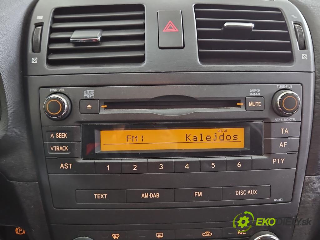 Toyota Avensis III T27 2009-2018 2.0 D4D 126 HP manual 93 kW 1998 cm3 5- Radio originál 86120-05141