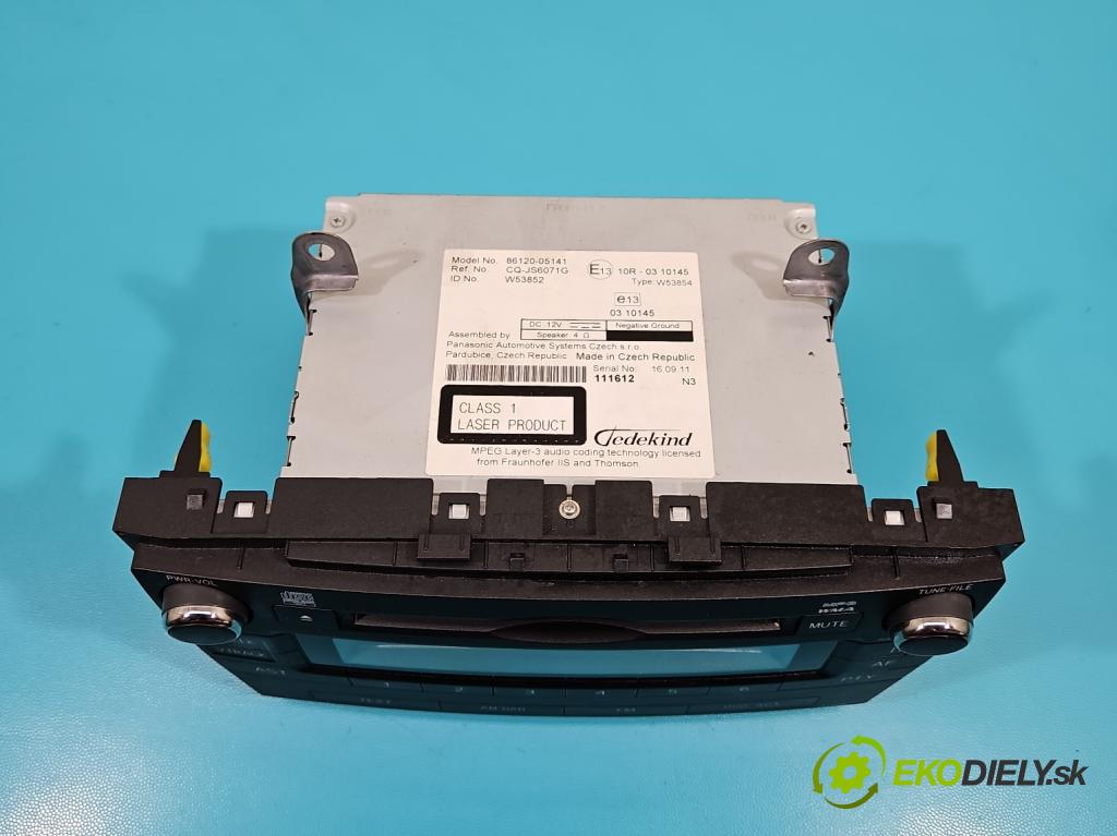 Toyota Avensis III T27 2009-2018 2.0 D4D 126 HP manual 93 kW 1998 cm3 5- Radio originál 86120-05141