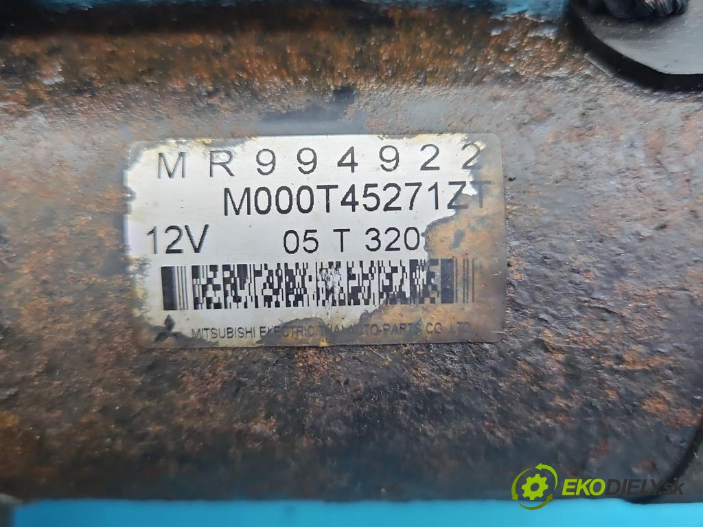 Mitsubishi Colt Z30 VI 2004-2012 1.3 16V 95 HP manual 70 kW 1300 cm3 5- štartér M000T45271ZT (Štartéry)