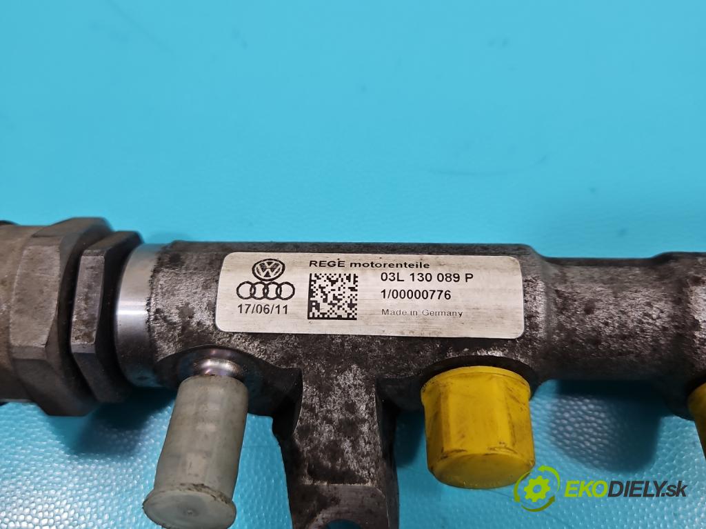 Skoda Superb II 2008-2015 2.0 TDI 140 HP manual 103 kW 1968 cm3 4- lišta vstrekovacia 03L130089P (Vstrekovacie lišty)