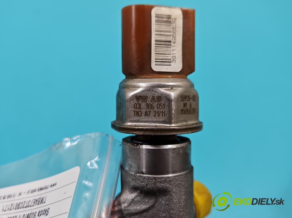 Skoda Superb II 2008-2015 2.0 TDI 140 HP manual 103 kW 1968 cm3 4- lišta vstrekovacia 03L130089P (Vstrekovacie lišty)