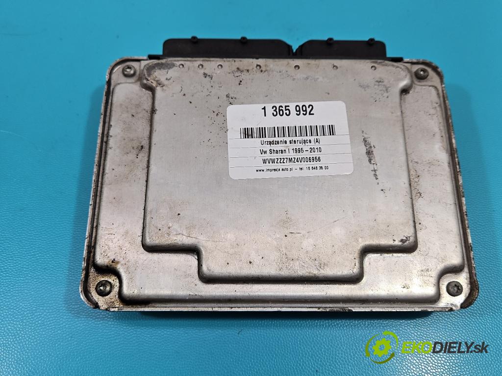 Vw Sharan I 1995-2010 1.9 tdi 131 hp manual 96 kW 1896 cm3 5- řídící jednotka motoru 038906019BH