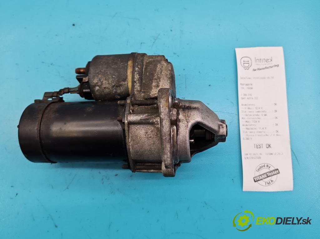 Opel Astra III 2004-2014 1.6 16V 105 HP manual 77 kW 1598 cm3 5- štartér D6RA293 (Štartéry)