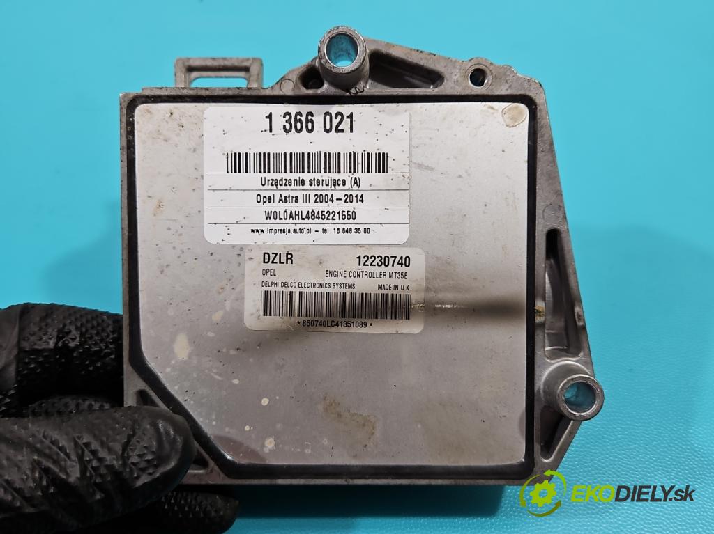 Opel Astra III 2004-2014 1.6 16V 105 hp manual 77 kW 1598 cm3 5- řídící jednotka motoru 12230740