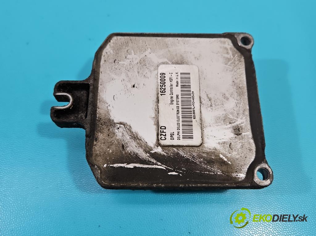 Opel Zafira A 1999-2005 1.6 16V 101 hp manual 74 kW 1598 cm3 5- řídící jednotka motoru 16250009