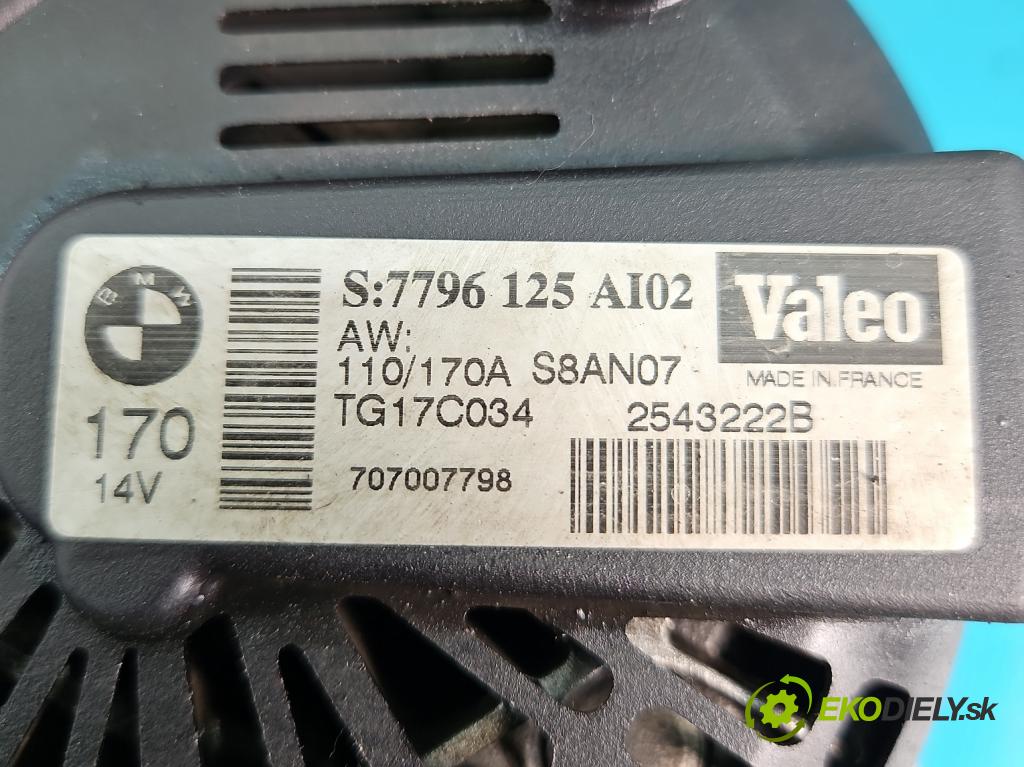 Bmw X5 E70 2006-2013 3.0d 235 HP automatic 173 kW 2993 cm3 5- Alternator 7796125 (Alternátory)
