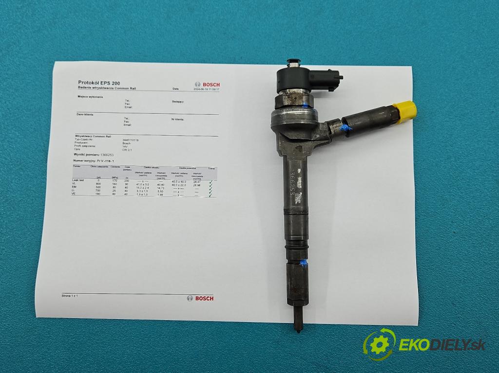 Opel Astra II 1998-2009 1.7 cdti 80 HP manual 59 kW 1686 cm3 5- vstrek 0445110118 (Vstrekovače)