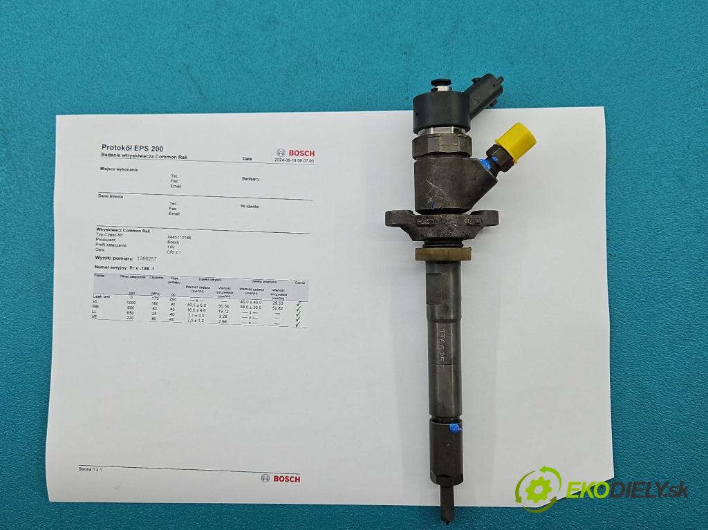 Ford Focus Mk2 2004-2011 1.6 tdci 109 HP manual 80 kW 1560 cm3 5- vstrek 0445110188 (Vstrekovače)