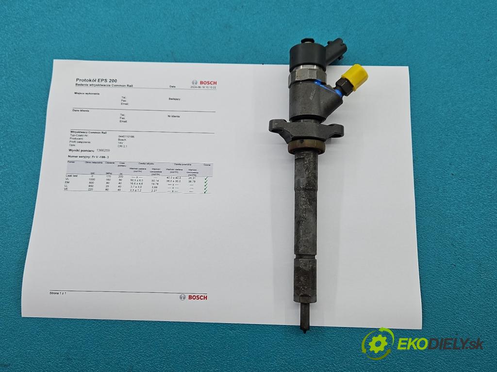 Ford Focus Mk2 2004-2011 1.6 tdci 109 HP manual 80 kW 1560 cm3 5- vstrek 0445110188 (Vstrekovače)