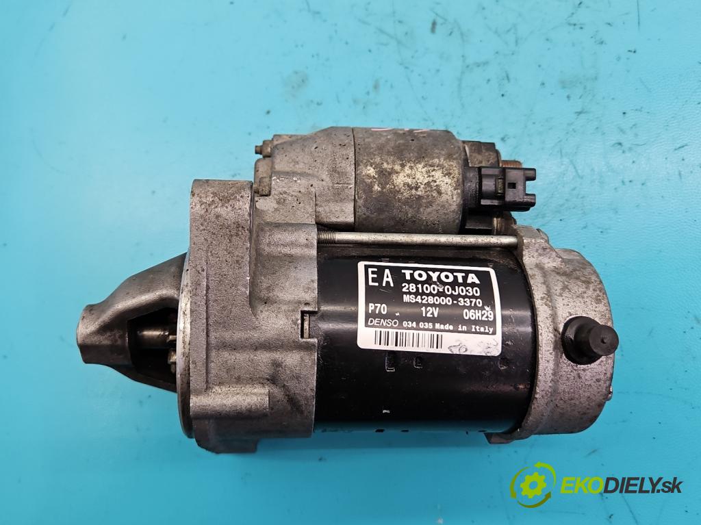 Toyota Yaris II 2005-2011 1.3 vvti 87 HP automatic 64 kW 1298 cm3 5- štartér 28100-0J030 (Štartéry)