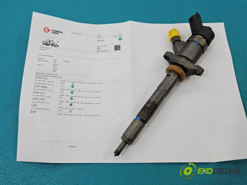 Peugeot 407 1.6 hdi 109 HP manual 80 kW 1560 cm3 5- vstrek 0445110259 (Vstrekovače)