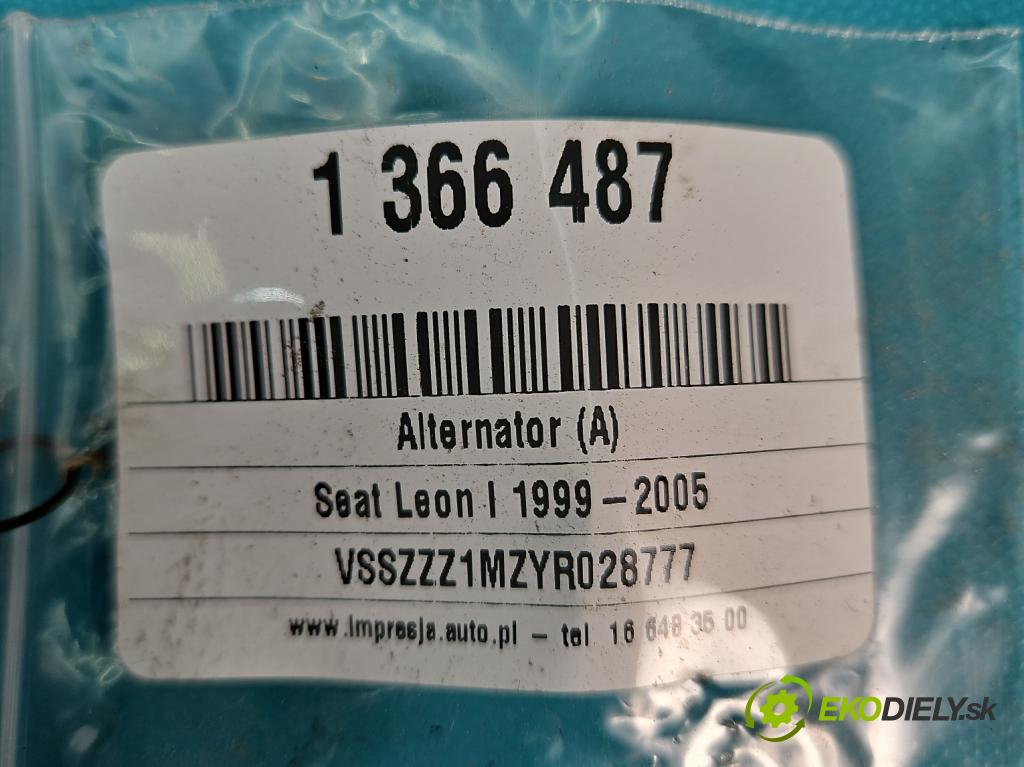 Seat Leon I 1999-2005 1.8 T 179KM manual 132 kW 1781 cm3 5- Alternator 028903028C (Alternátory)