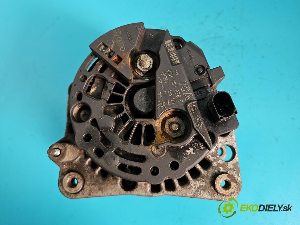Seat Leon I 1999-2005 1.8 T 179KM manual 132 kW 1781 cm3 5- Alternator 028903028C (Alternátory)