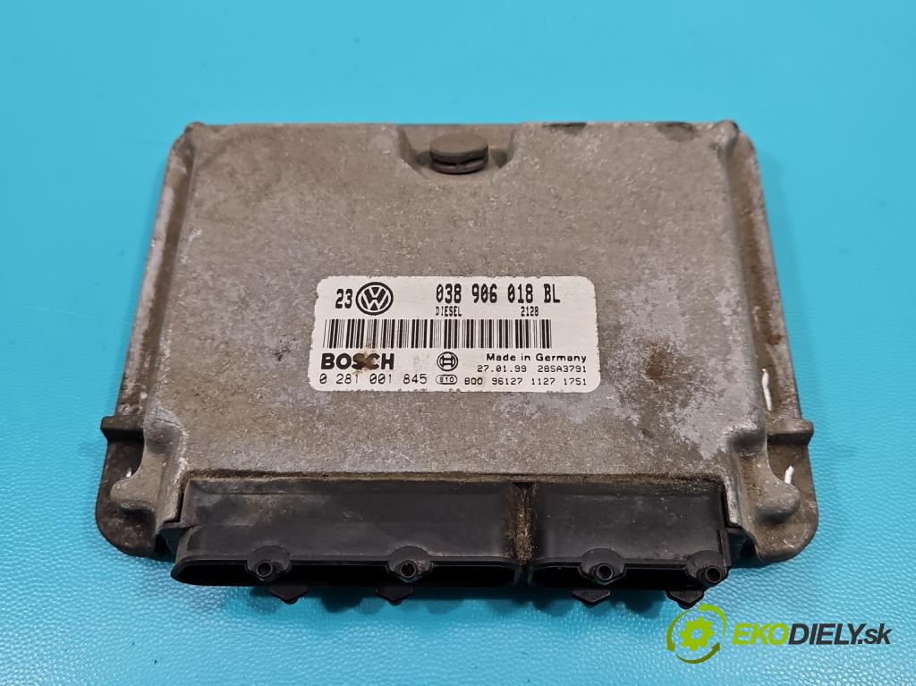 Vw Bora 1.9 tid 90 hp manual 66 kW 1896 cm3 4- řídící jednotka motoru 038906018BL