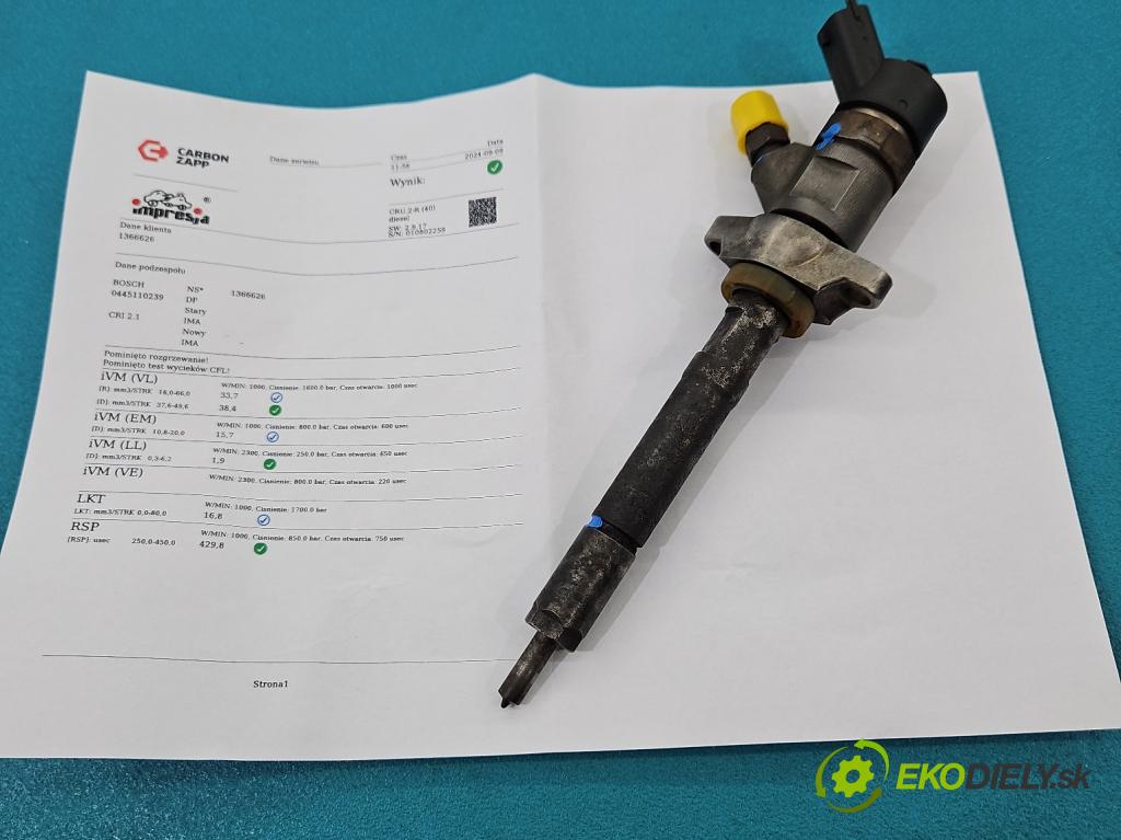 Citroen C4 I 2004-2011 1.6 hdi 90 HP manual 66,2 kW 1560 cm3 3- vstrek 0445110239 (Vstrekovače)