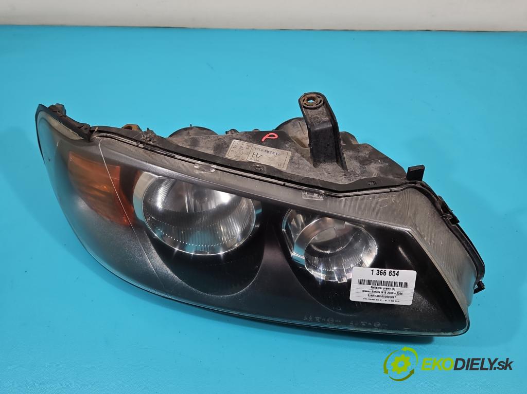 Nissan Almera N16 2000-2006 1.5 dci 82 HP manual 60 kW 1461 cm3 5- Reflektor: pravý  (Pravé)