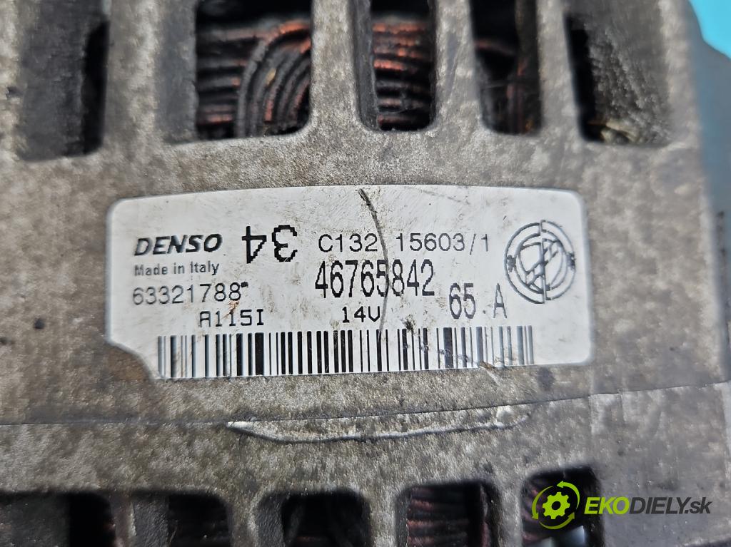 Fiat Albea 1.2 16V 80 HP manual 59 kW 1242 cm3 4- Alternator 46765842 (Alternátory)