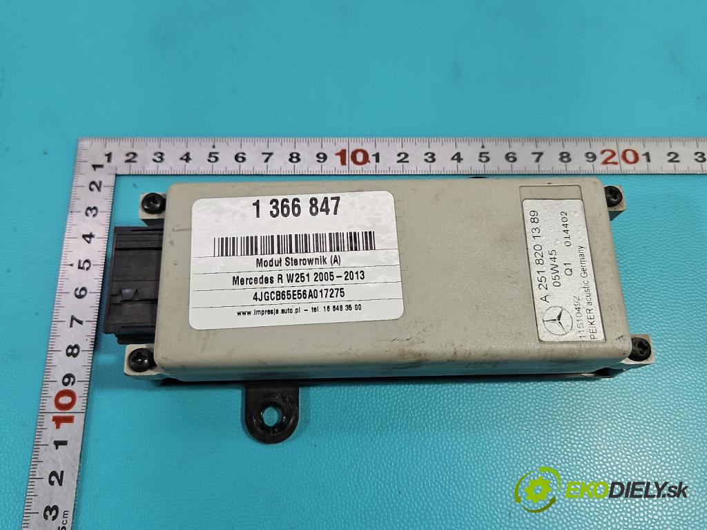 Mercedes R W251 2005-2013 3.5 V6 272 HP automatic 200 kW 3498 cm3 5- modul riadiaca jednotka A2518201389 (Ostatné)