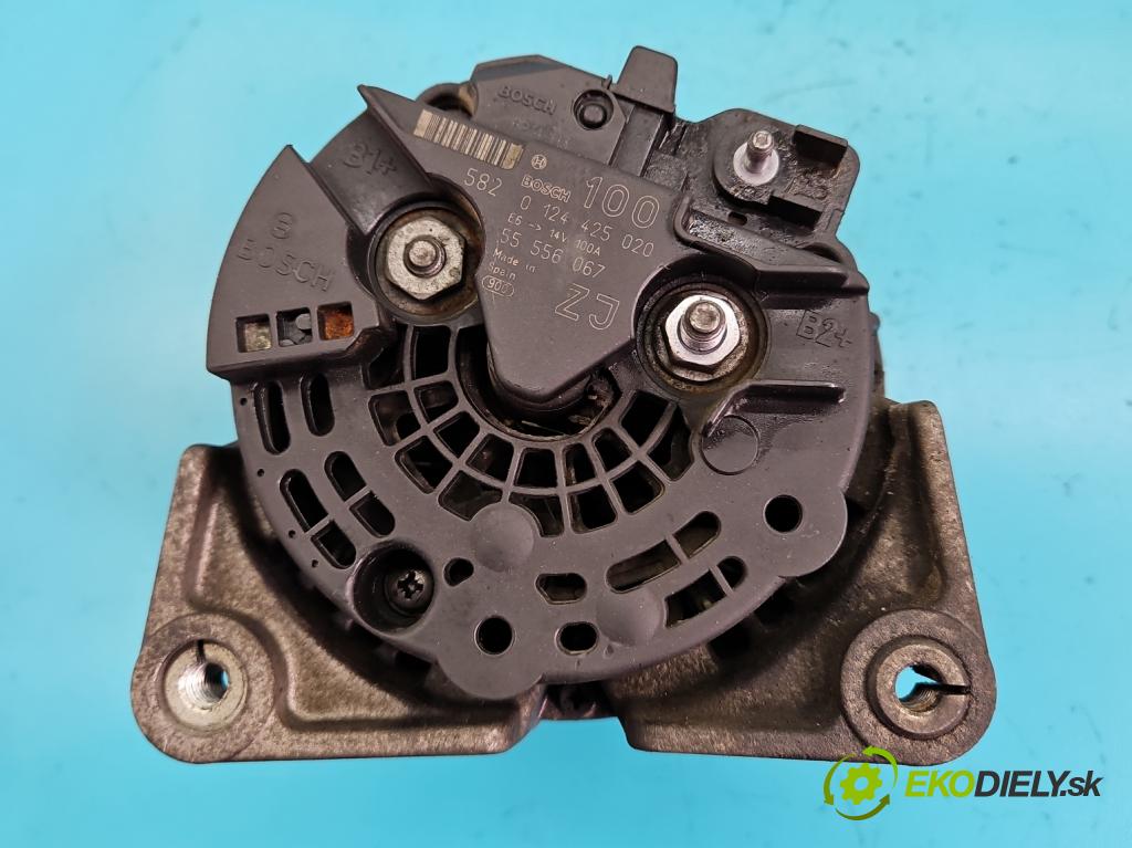 Opel Astra III 2004-2014 1.6 16V 105 hp manual 77 kW 1598 cm3 3- Alternator 0124425020 (Alternátory)