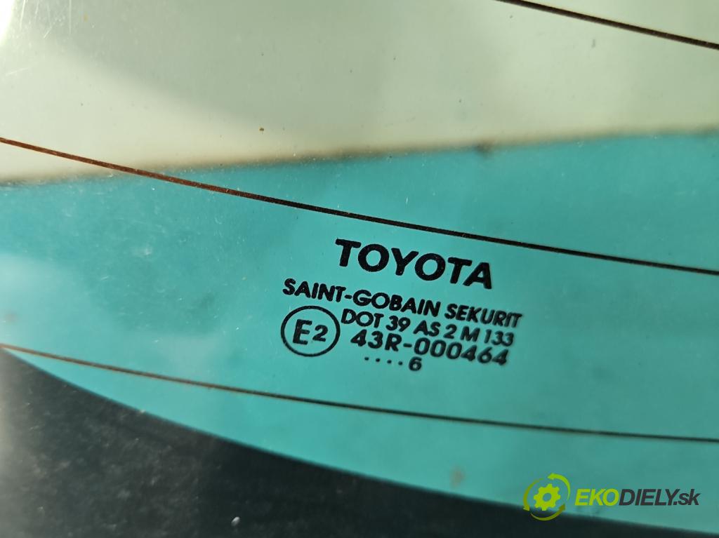 Toyota Yaris II 2005-2011 1.3 vvti 87 hp automatic 64 kW 1298 cm3 5- sklo zadní  (Okna zadní)