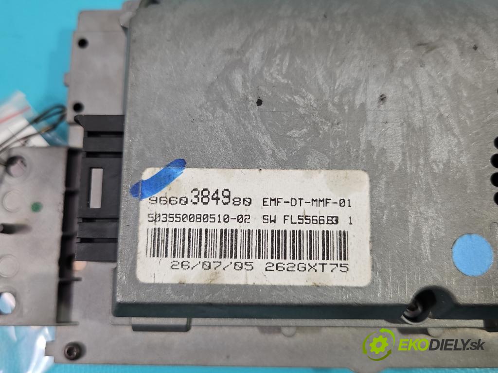 Peugeot 407 2.0 hdi 136 HP manual 100 kW 1997 cm3 4- Zobrazit: 9660384980 (Prístrojové dosky, displeje)