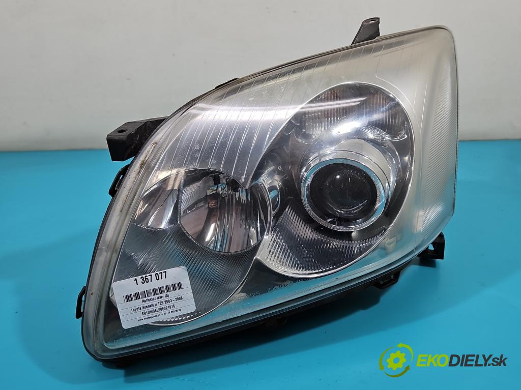 Toyota Avensis II T25 2003-2008 2.0 D4D 116 HP manual 85 kW 1995 cm3 5- Reflektor: ľavý  (Ostatné)