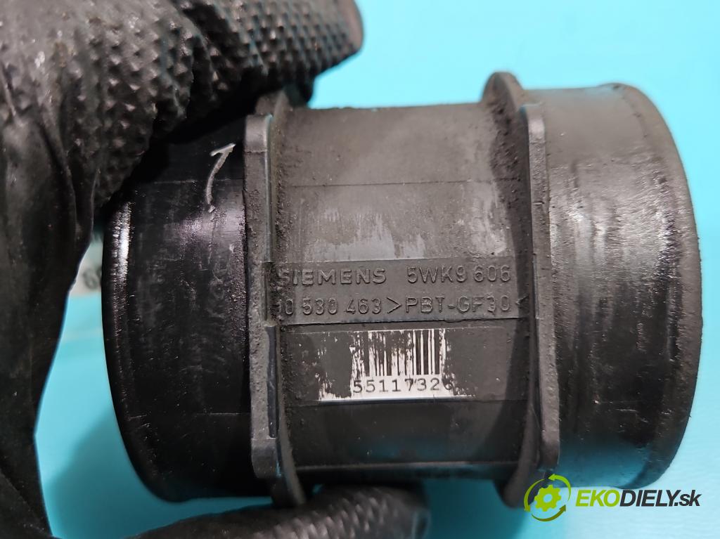 Opel Zafira A 1999-2005 1.8 16V 116 HP manual 85 kW 1796 cm3 5- průtokoměr: 5WK9606 (Váhy vzduchu)