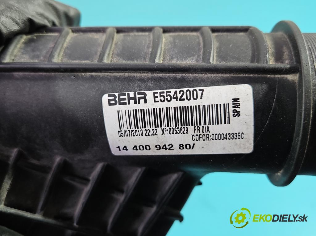 Citroen Jumpy II 2007-2016 2.0 hdi 120 hp manual 88 kW 1997 cm3 5- Intercooler 1440094280 (Chladiče nasávaného vzduchu (intercoolery))