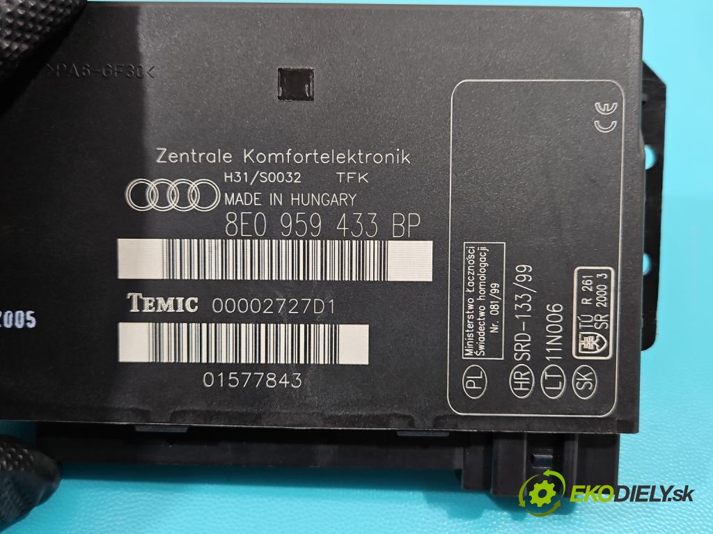 Audi A4 B7 2004-2008 2.0 20V 131 HP manual 96 kW 1984 cm3 4- modul riadiaca jednotka 8E0959433BP (Ostatné)
