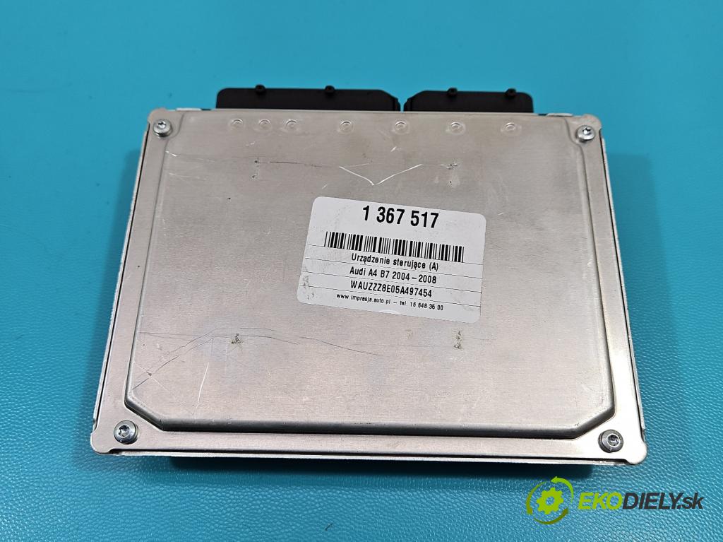 Audi A4 B7 2004-2008 2.0 20V 131 hp manual 96 kW 1984 cm3 4- řídící jednotka motoru 8E0909557R